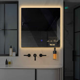 Specchio LED Quadrato | Pulsante touch | Luce bianca calda - Reyze Serie Motivated Modello 4